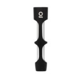ALUMINUM AND GLASS CHILLUM PIPE - BLACK